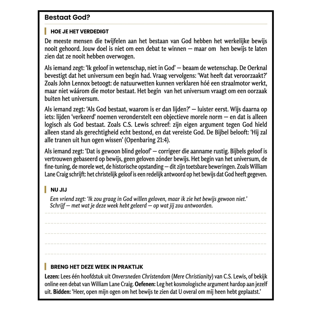Systematische Theologie: 52-Weken Werkboek voor Volwassenen